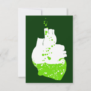 Invitation coeur irlandais de la bière verte