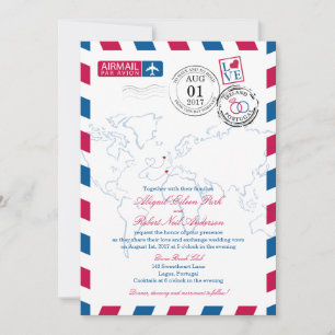 Invitation Coeur Irlande de par avion et mariage du Portugal