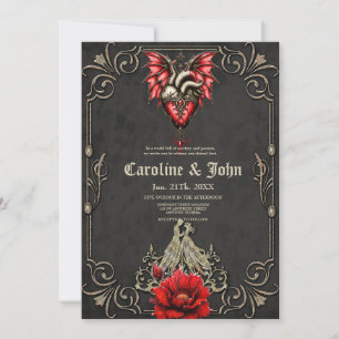 Invitation Coeur majestueux, romance gothique