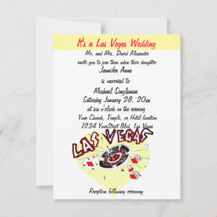 Invitation Coeur Mariage contemporain de Las Vegas