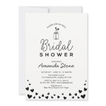 Coeur & Mason Jar Chic Fête des mariées noire