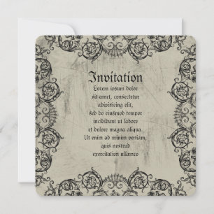 Invitation Coeur ornemental Grotesque