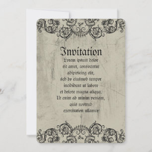 Invitation Coeur ornemental Grotesque