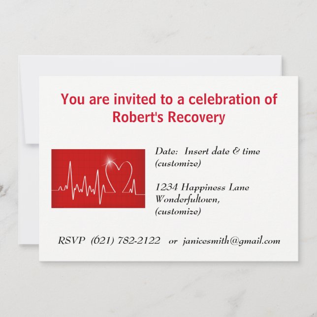 Invitation Coeur - Prend un coup de pied, garde sur le coup (Devant)