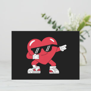 Invitation Cœur qui fait dabber Cadeaux drôles Saint-Valentin