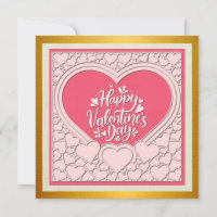 Cœur Rose Élégant Bonne Saint-Valentin Élégant