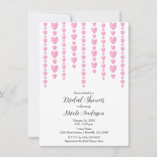Invitation Cœur Rose Saint-Valentin Cadeau de Mariage pour le