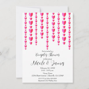 Invitation Cœur Roses Rouges Saint Valentin Mariage de Couple