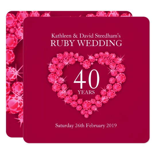 Invitation Coeur Rouge De Mariage 40 Ans D Invitation Rouge Zazzle Fr Invitation Coeur Rouge De Mariage 40 Ans D Invitation Rouge Zazzle Fr