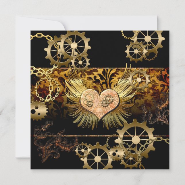 Invitation Coeur vapeur (Devant)