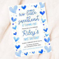 Coeurs Bleus 1er Anniversaire Notre Petite Amoureu
