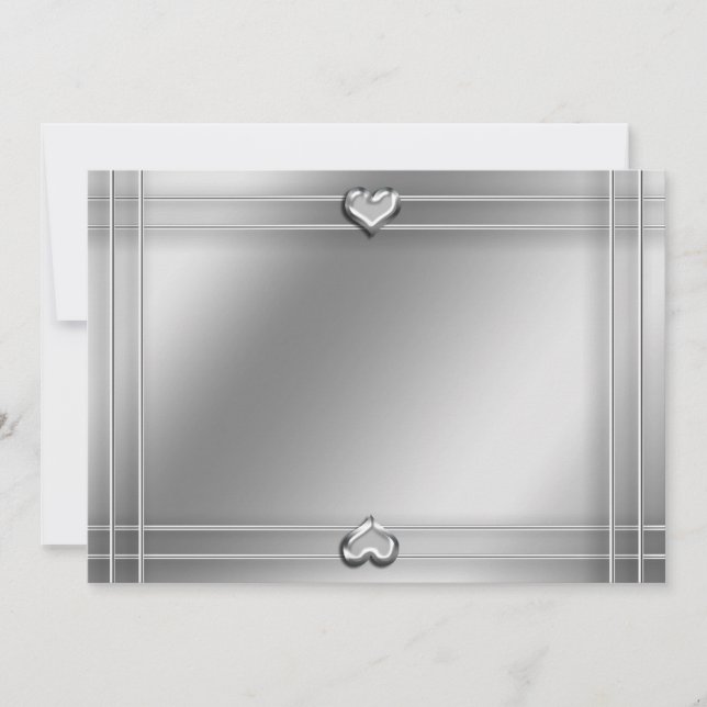 Invitation Coeurs d'argent (Devant)