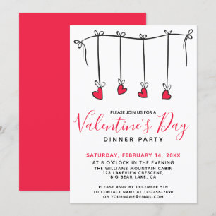 Invitation COEURS DE HANGING Soirée de la Saint-Valentin