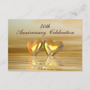 Invitation Cœurs de jubilé d'or