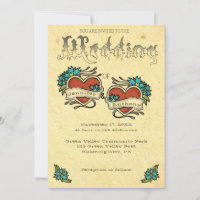 Coeurs de tatouage et Mariage de tatouage