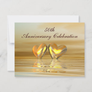 Invitation Coeurs d'or