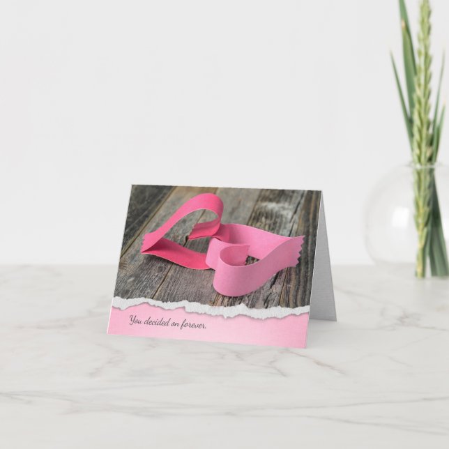 Invitation cœurs en papier à bord déchiré anniversaire (Devant)