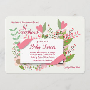 Invitation Coeurs et Fleurs