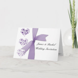 Invitation Coeurs et rubans