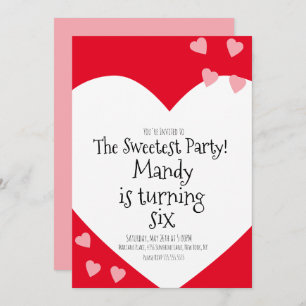 Invitation Coeurs flottants Valentines roses Jour Anniversair