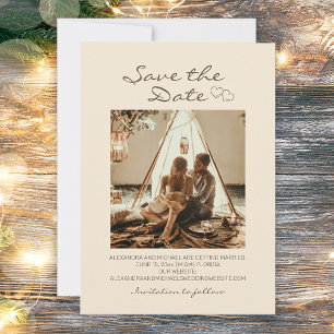 Invitation Coeurs Mariages boho rustiques