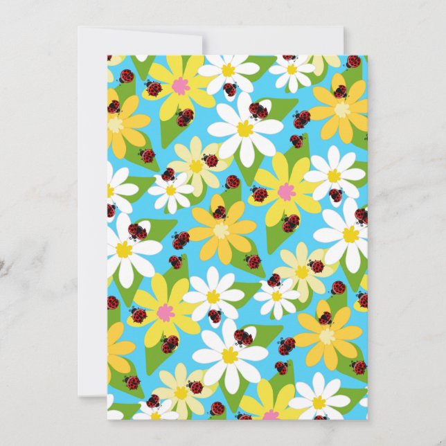 Invitation Coeurs noirs de l'amant de l'insecte rouge Ladybug (Devant)