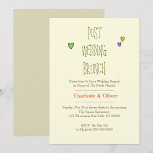 Invitation Cœurs romantiques charmants