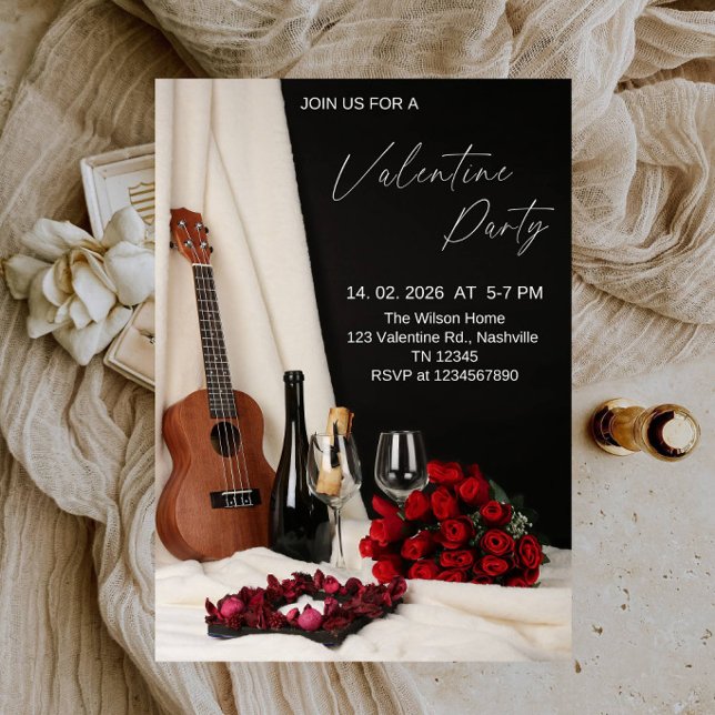 Invitation Cœurs romantiques & Fête de célébration de l'amour (Créateur téléchargé)