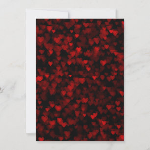 Invitation Cœurs Rouges Vision Floue Noir Sombre Amour Romant