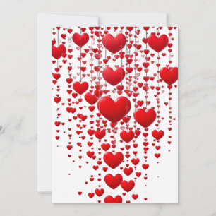 Invitation Coeurs tombants : Design cinématographique romanti