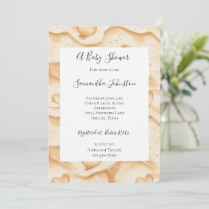 Invitation Coeurs tropicaux dans le Baby shower de plage de s