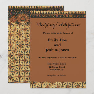 Invitation Coffee Bean Earthy Boho Rustique