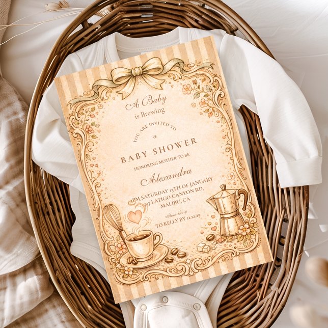 Invitation Coffee Lover Baby Shower (Créateur téléchargé)
