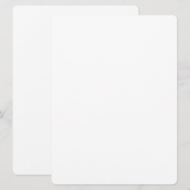 Invitation Coins arrondis Grand Mariage blanc (Devant / Derrière)