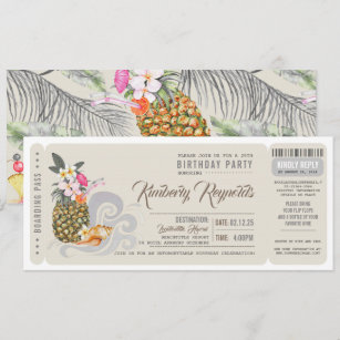 Invitations Faire Part Cartes Anniversaire Ananas Zazzle Fr