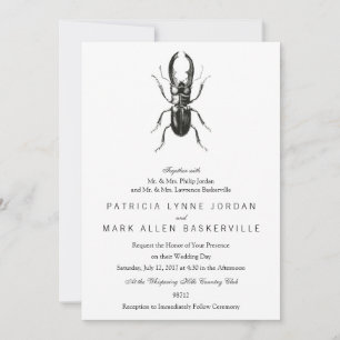 Invitation Coléoptère Lucanus Metallicus