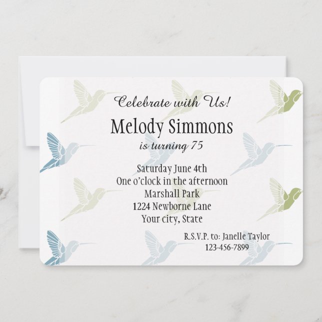 Invitation Colibri (Dos)