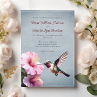 Colibri et Mariage d'Hibiscus | Bleu