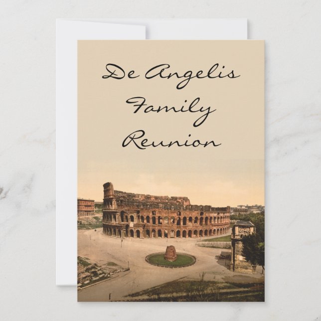 Invitation Colisée et Meta Sudans, Rome, Italie (Devant)