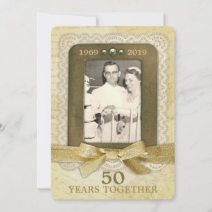 Invitation Collage de 50e anniversaire de mariage 1 Photo