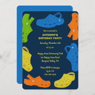 Invitation Collage de chaussures en plastique Marine Blue Ann