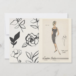 Invitation Collage de mode 1959