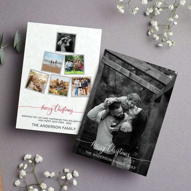 Invitation Collage de Noël minimaliste moderne (Créateur téléchargé)