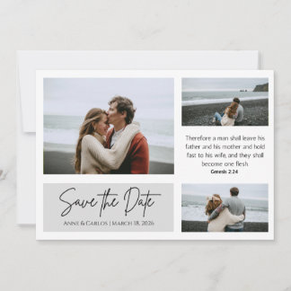 Invitation Collage de photos de Christian Minimalist pour ann