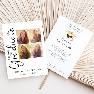 Invitation Collage de photos de fin d'études moderne 2026