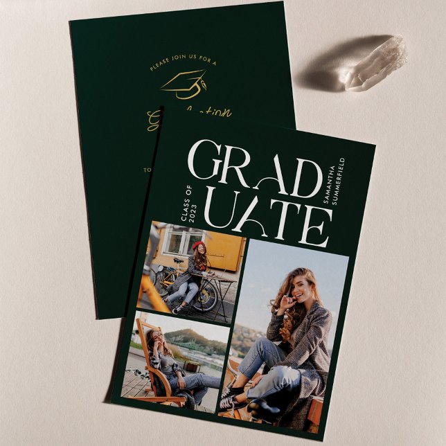 Invitation Collage de photos de remise de diplômes 2026 Fête  (Créateur téléchargé)