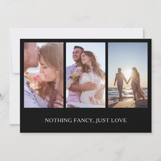 Invitation Collage de photos Réception de mariage moderne noi (Devant)