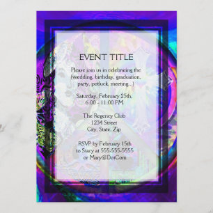 Invitation Collage de symboles de paix d'apparence Super