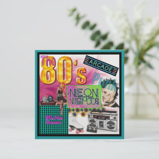 Invitation Collage des années 80