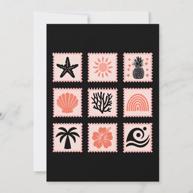 Invitation Collage des timbres de nature (Devant)